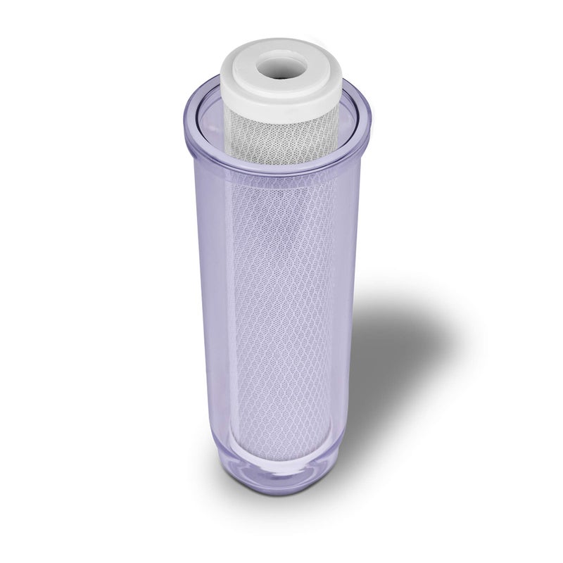 Ronaqua Dual Whole House Water Filter System, Transparent Standard Housings, Presser Relief Button, 3/4â€ Inlet/Outlet Brass Port, Meets NSF Standards & Regulations (Carbon Block and Sediment Filters) - Image 5